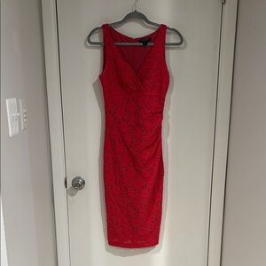 Elegant Red Lace Dress